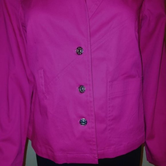 MONROE & MAIN FUCHSIA SINGLE BREASTED BLAZER SIZE 6 NWOT - Picture 2 of 6